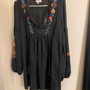 Boho embroidered dress